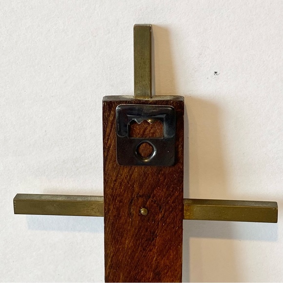 Vintage Brass, Pewter, and Wood Praying Boy Cross Holy Crucifix Religious - Picture 5 of 12